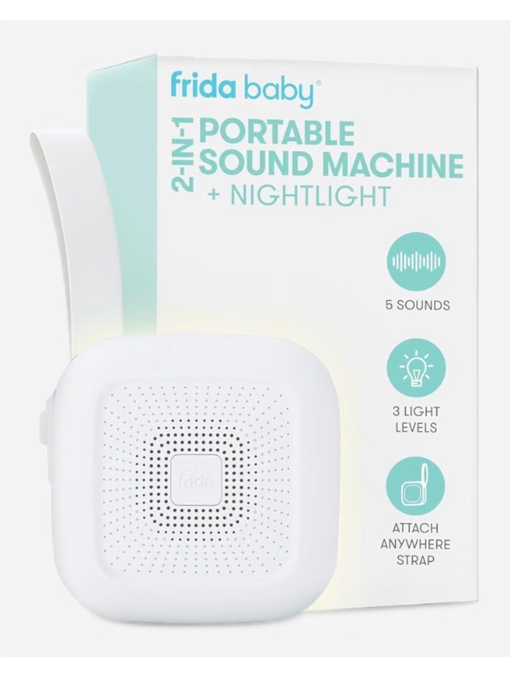 Frida Baby White Portable Sound Machine with Nightlight